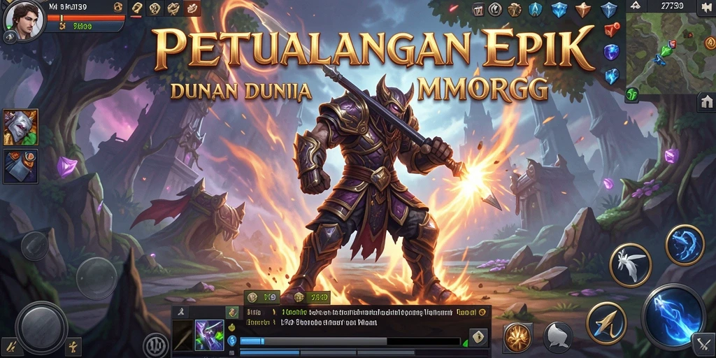 Tampilan screenshot utama 2739 yang menggambarkan petualangan MMORPG.