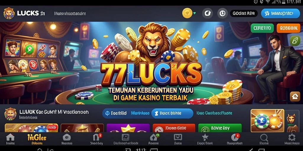 Tampilan gameplay menarik dari 77LUCKS yang memukau.