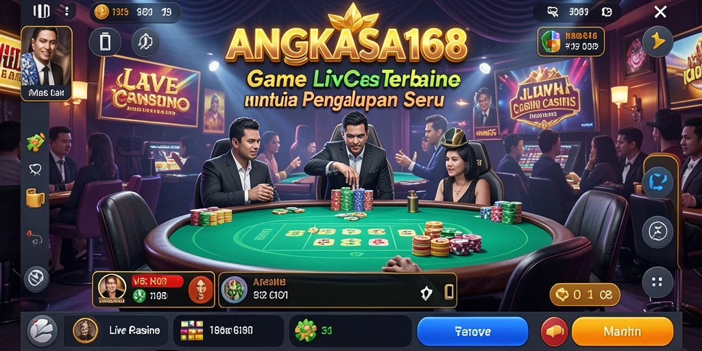 Tampilan gameplay seru dalam aplikasi Live Casino ANGKASA168.