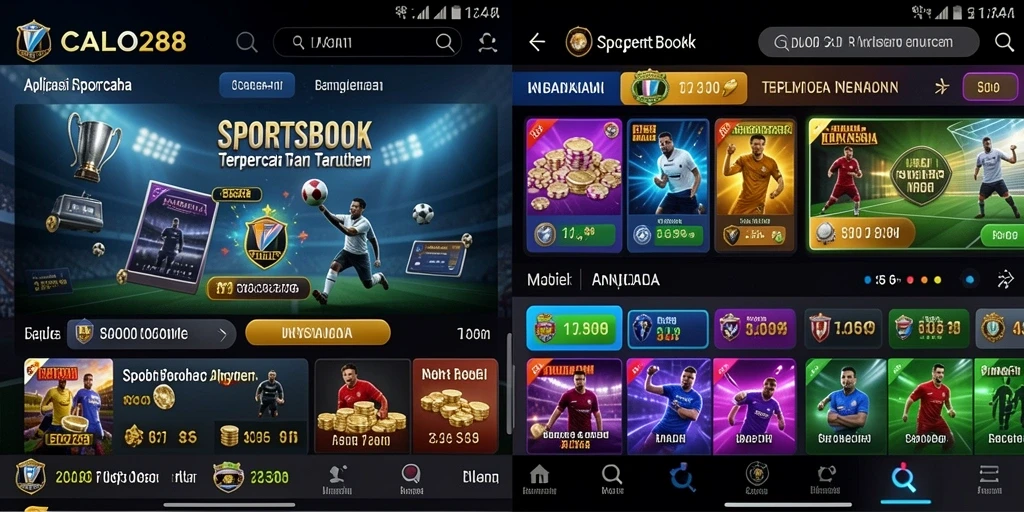 Tampilan gameplay Sportsbook CALO288 dengan berbagai pilihan taruhan.