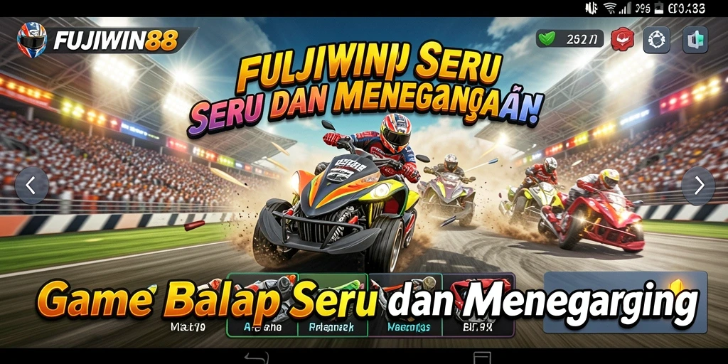 Tampilan gameplay FUJIWIN88 dengan balapan seru dan adrenalin tinggi.