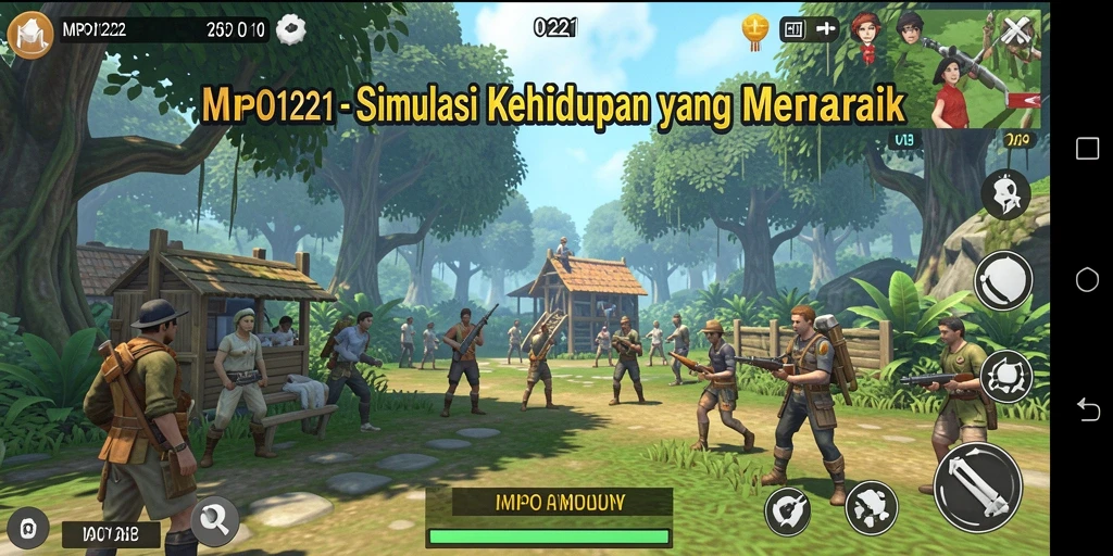Gameplay MPO1221 yang menarik dengan karakter dan lingkungan interaktif.