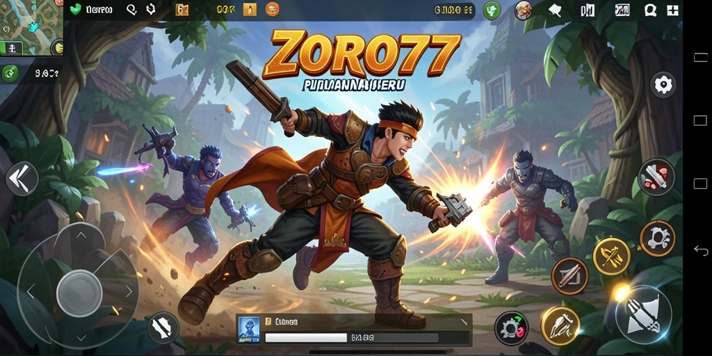 Screenshot ZORO77 menampilkan aksi seru dalam gameplay.